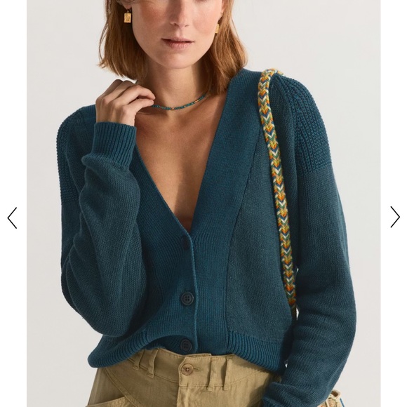 Blue Wrap London Cardigan with Snap Enclosures - Picture 2 of 6